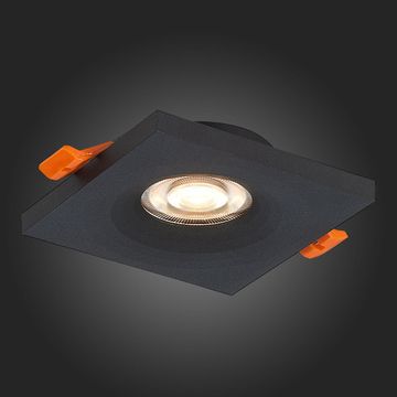 ST205.418.01 Св-к встр. Черный GU10 1*50W  L94xW94xH27 220V Без ламп Встраиваемые светильники