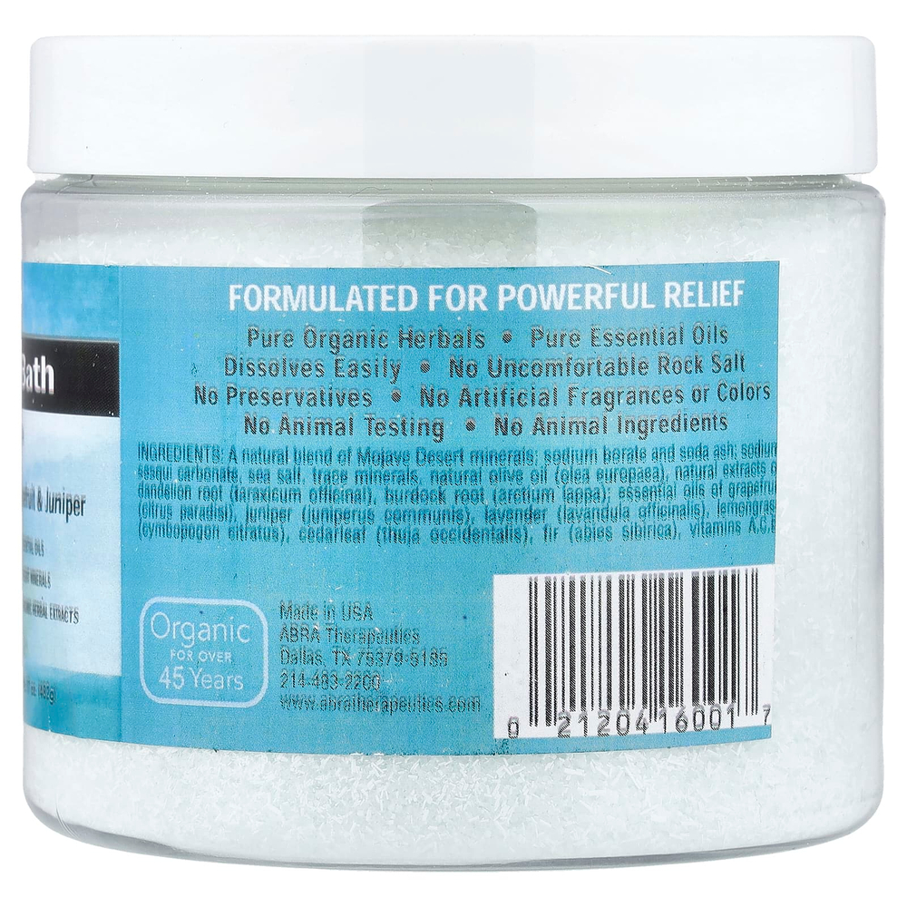 Abra Therapeutics, Cellular Detox Bath, грейпфрут и можжевельник, 482 г (17 унций)