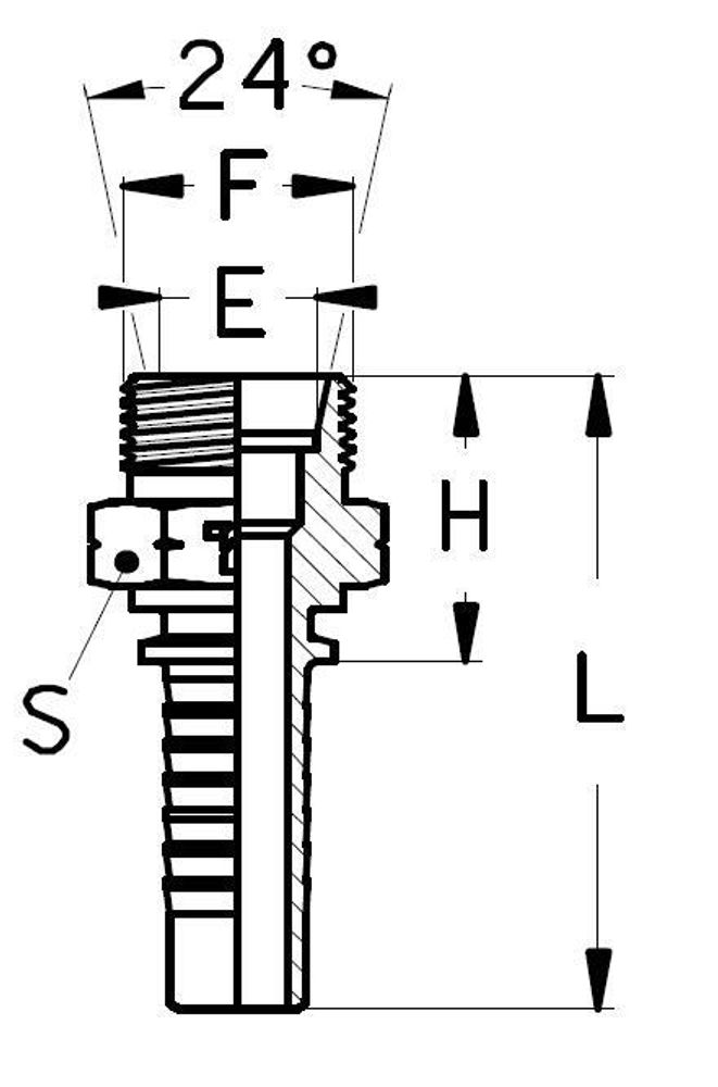 Фитинг DN 10 DKO-L (Ш) 22x1.5 15