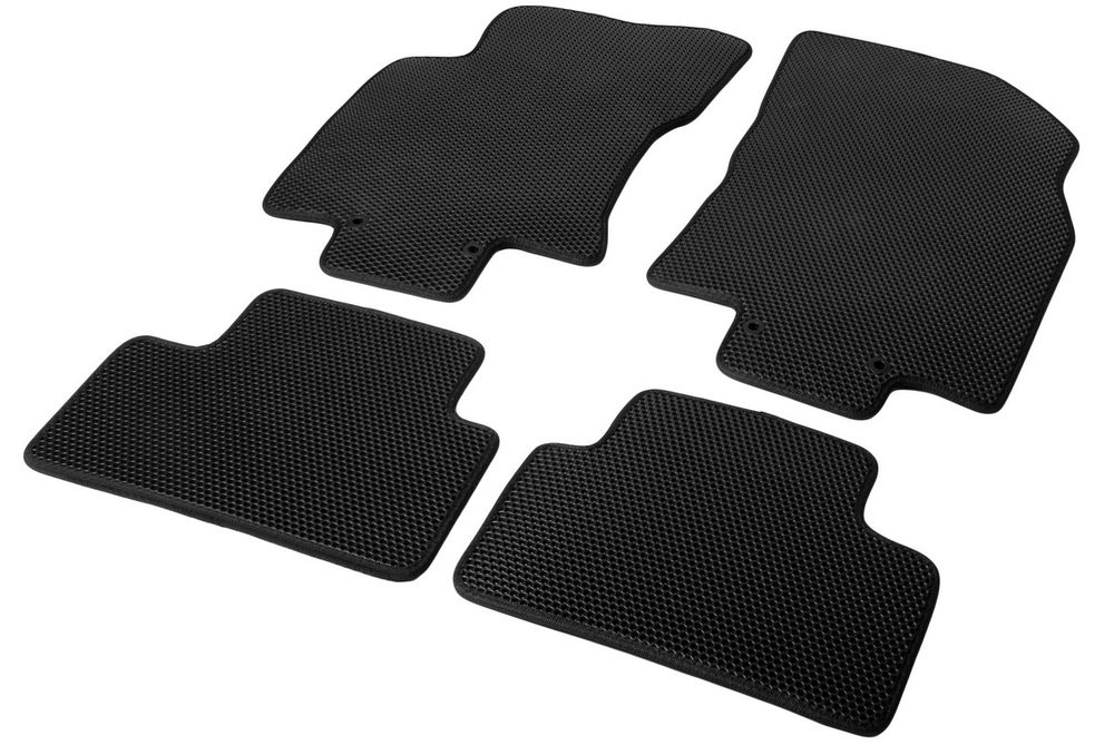 Коврики в салон автомобиля AutoFlex EVA (ЭВА, ЕВА) Standart для Nissan Qashqai II поколение (Российская сборка) 2015-2019 2019-н.в., 4 части, с крепежом, 6410301