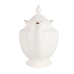 Чайник " " v=1300мл с золотой окантовкой (фарфор) (подарочная упаковка)