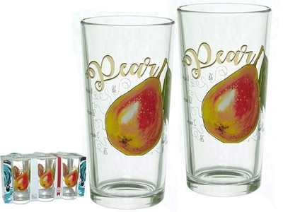 Набор стаканов "Полезная груша" 6шт 230мл (высокие)