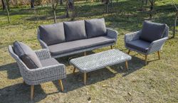 Прованс, стол кофейный бежевый, искусственный ротанг