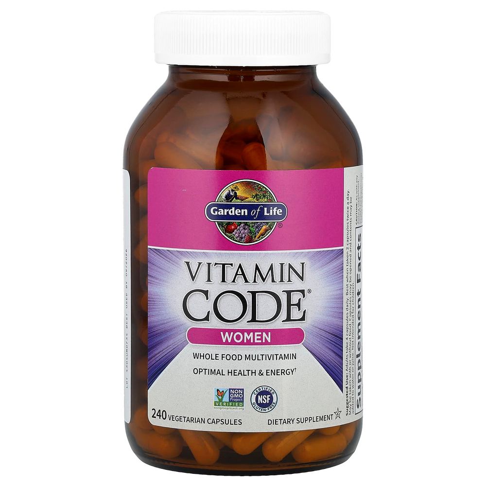 Garden of Life, Vitamin Code®, мультивитамины из цельных продуктов для женщин, 240 вегетарианских капсул