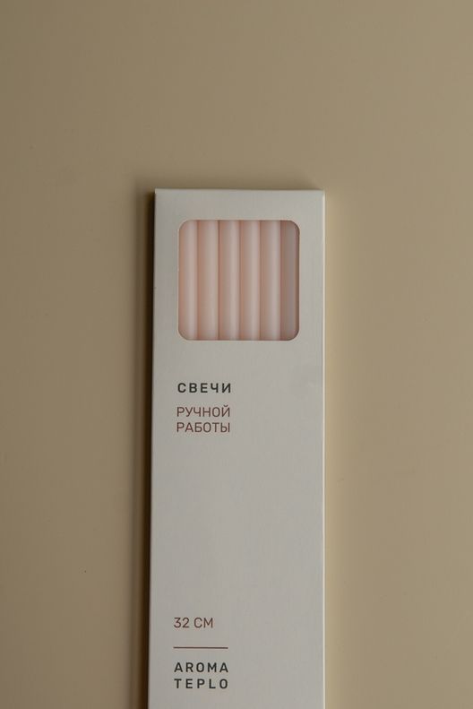 Свеча тонкая, набор 8 шт 32 см / Aromateplo