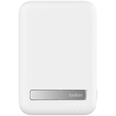 BELKIN 8k Qi2 MagSafe Compatible Powerbank with Kickstand, White