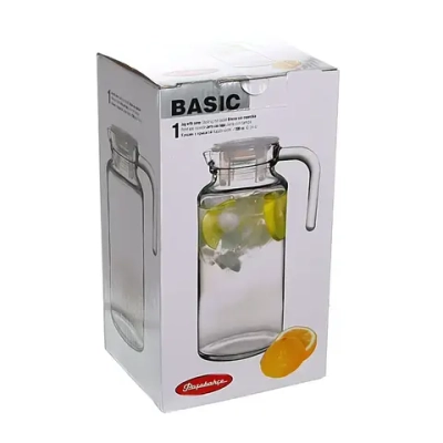 Кувшин 1,3л «Бейзик» с крышкой 43964