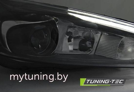 Передние фары BLACK LED DRL для Ford Focus 3(III) FL