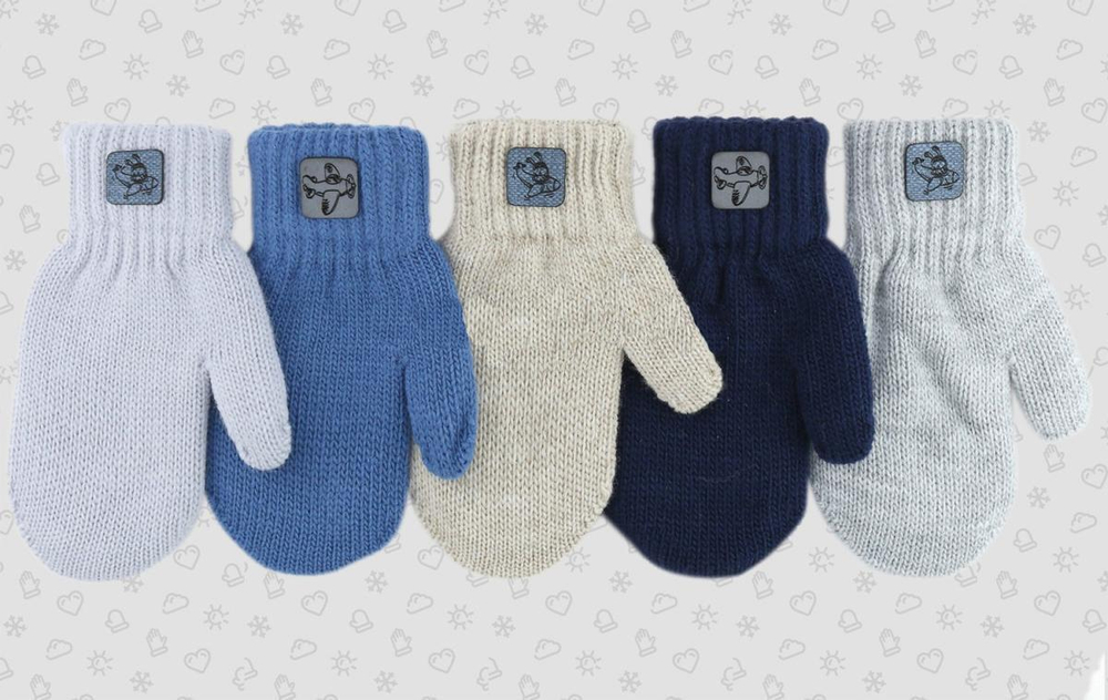 Варежки дет. ТМ-906м р.13(34) в ассорт. (Теплыши), 1 шт.