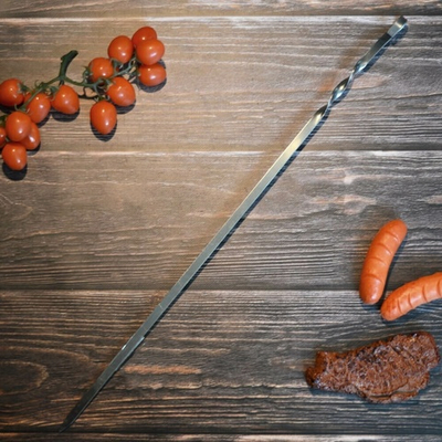 Шампур плоский 620*10*2,0мм нерж