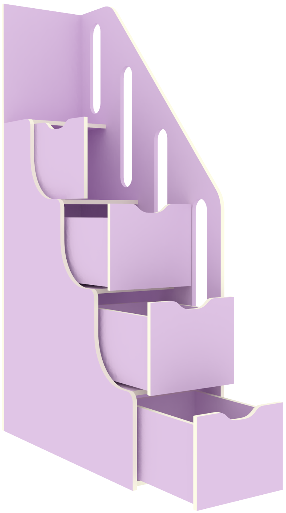 Лестница-комод КарИВи с перилами КарИВи Ирис