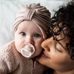 Пустышка латексная NIP "Cherry" 2 шт. для девочек, красный/розовый, размер 2