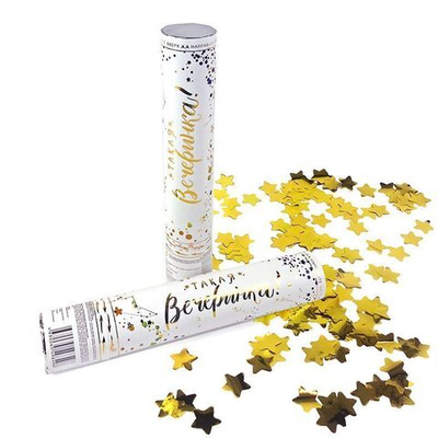Пневмохлопушка "Такая вечеринка!" Звезды с золотой печатью 30 см