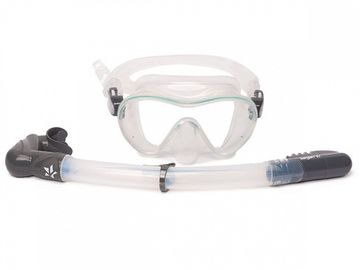Набор маска+трубка Sargan Агидель прозрачный/стальной серый
