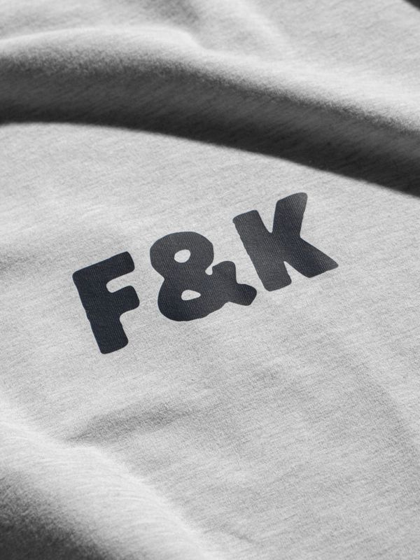 Футболка оверсайз F&K меланж серая - фото 5