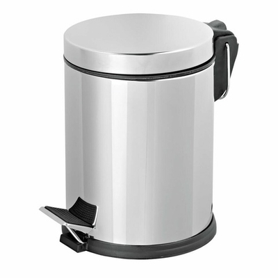 Ведро для мусора 12л нерж матовое с педалью 31624