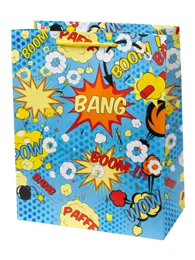 Бумажный пакет для сувенирной продукции с ламинацией, с шириной основания 26 cм, плотность бумаги 140 г/м2 / 26*32,4*12,7см арт.87984