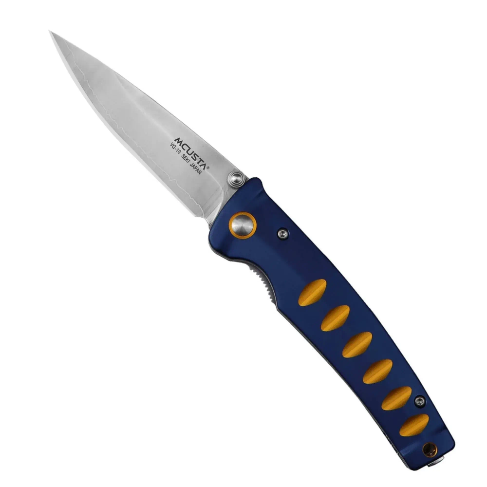 Mcusta Складной нож Katana 8,5 см синий/оранжевый