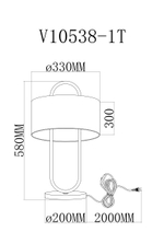Лампа настольная Moderli V11599-1T Palma