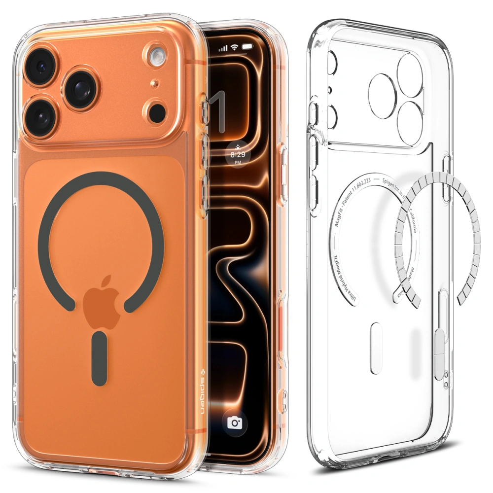 Чехол Spigen Ultra Hybrid Magsafe для iPhone 17 Pro прозрачный/графит