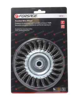 Кордщетка дисковая стальная витая для УШМ 175мм, в блистере Forsage F-BWF107