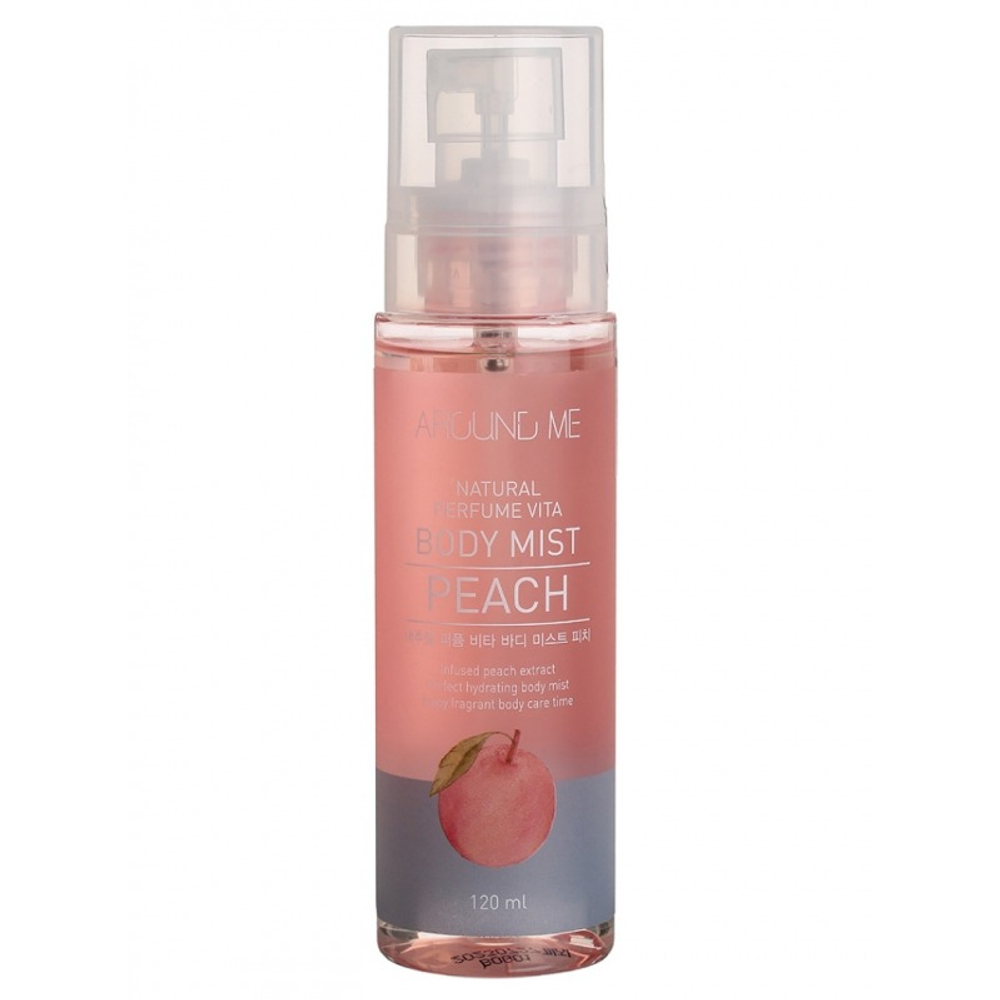 Спрей-мист для тела с экстрактом персика Around me Natural Perfume Vita Body Mist Peach, 120мл