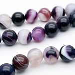 Агат тонированный фиолетовый бусины, диаметр около 10,2-10,3 мм, цена за 18 шт (1/2 нити)