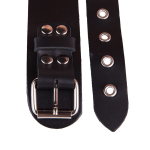 Черный кожаный ошейник 36см с кольцом и клепками Sitabella BDSM Accessories 3195-1