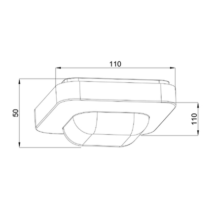 Датчик присутствия потолочный накладной,  3-х проводный,  обзор 360º,  макс.2000Вт,  IP20,  Donel,  цвет черный