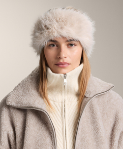 Oysho Повязка на голову из искусственного меха, каменный
