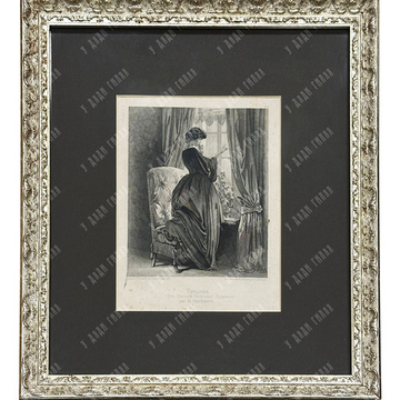 Микешин М. О. Татьяна (Из Евгения Онегина Пушкина). Гравюра на стали, офорт. 1880