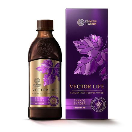 Концентрат полифенолов "VECTOR LIFE" с гинкго билоба и витамином РР