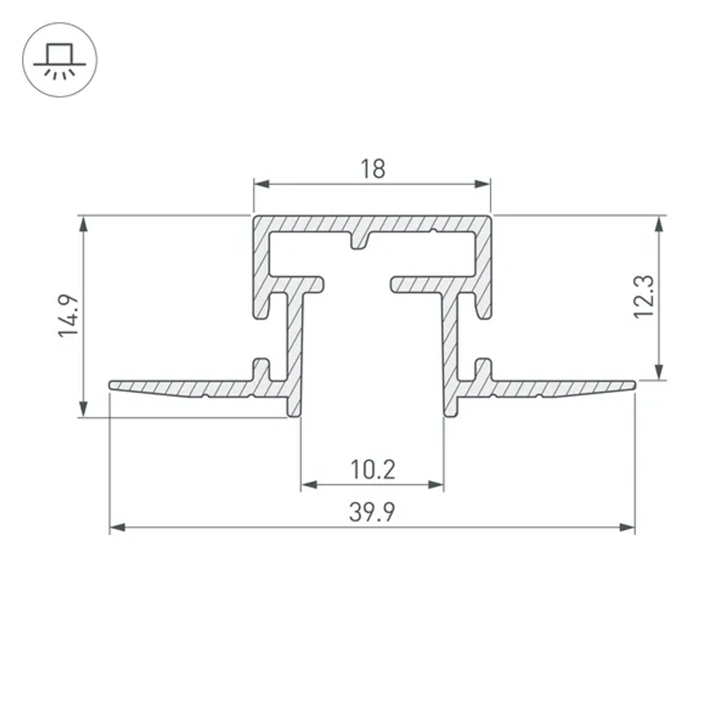 Профиль-держатель TEK-PIK-1010-2000 (Arlight, Алюминий) 029090
