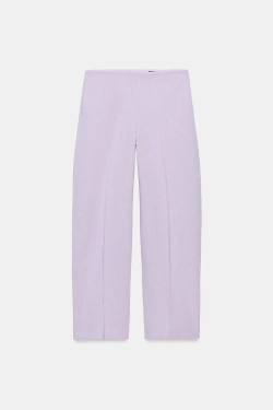ZARA БРЮКИ-БАЛЛОНЫ ZW COLLECTION, ЦВЕТ МАЛЬВЫ