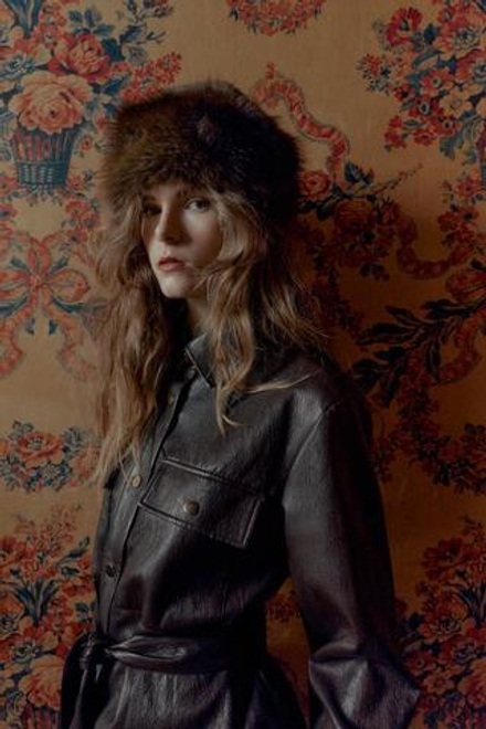 ZARA ШАПКА ИЗ ИСКУССТВЕННОГО МЕХА С ОТВОРОТОМ, КОРИЧНЕВЫЙ