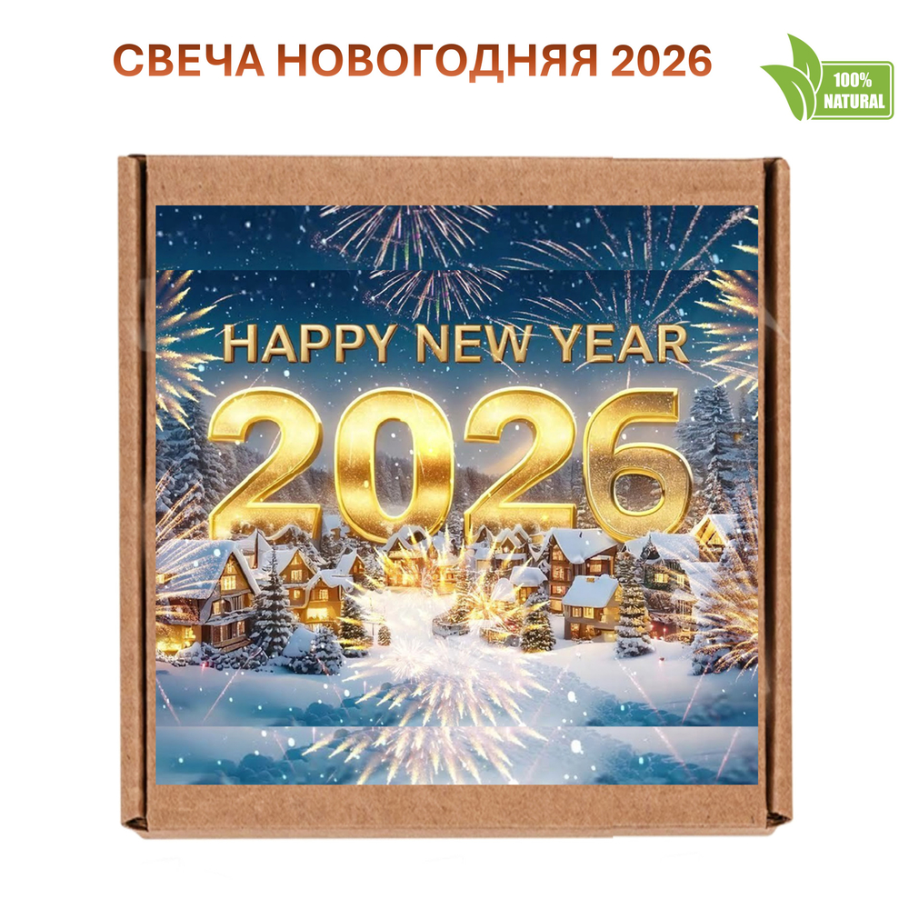 Свеча новогодняя, хвойная 2026, 120 мл
