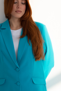 Жакет женский 3561зпа, бирюза #513Бир043561зпа
