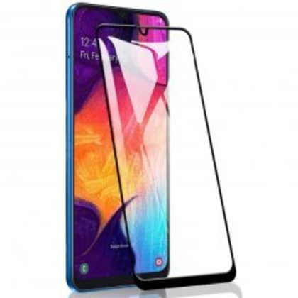 Закаленное стекло с цветной рамкой (fullscreen+fullglue)для Samsung Galaxy A22s/A22\A14 DF (black)