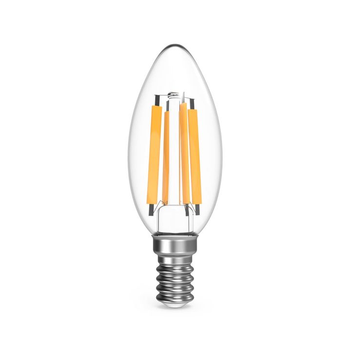 Лампа светодиодная филаментная Gauss E14 13W 2700K прозрачная 103801113