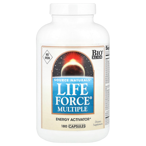 Source Naturals, Life Force® Multiple, без железа, 180 капсул