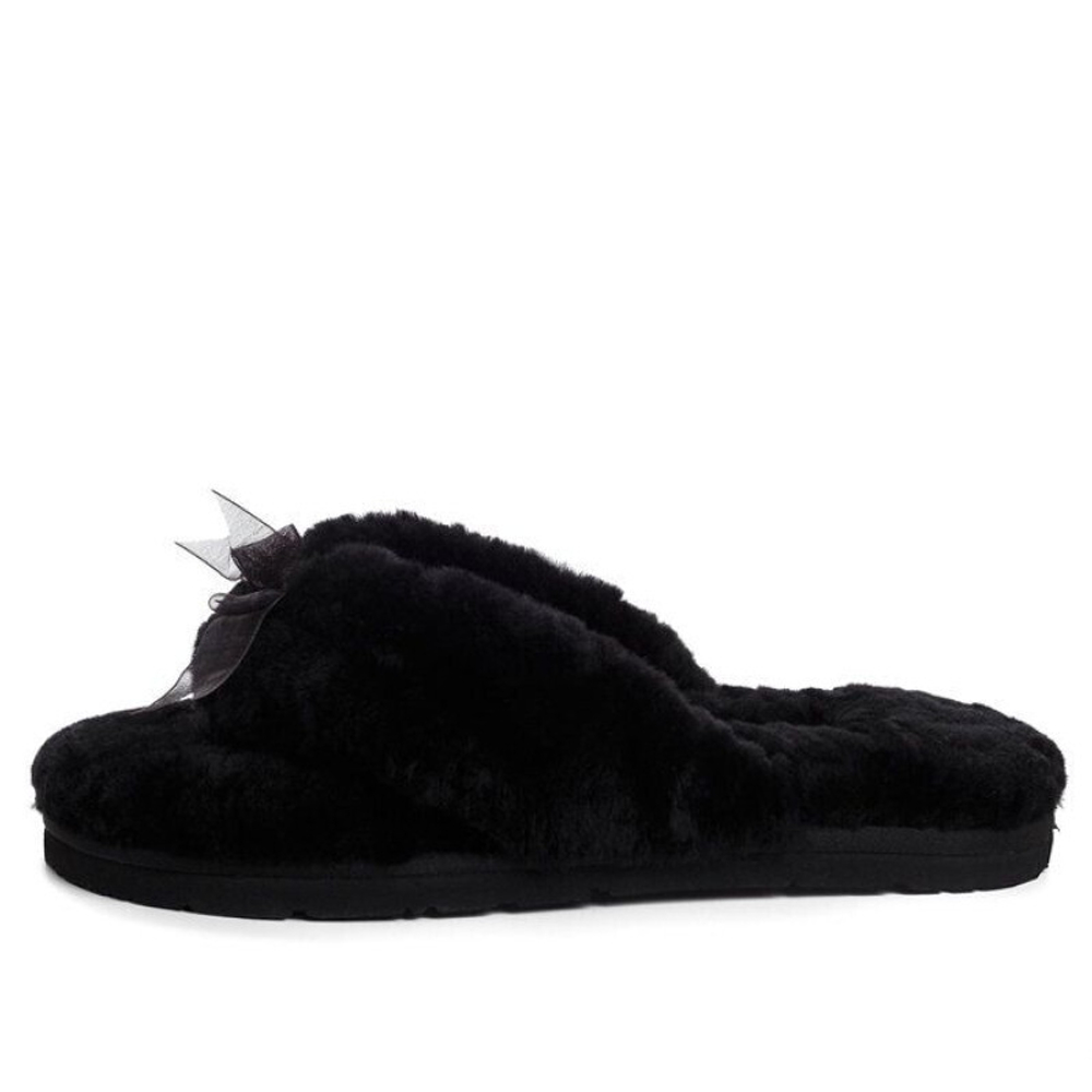 Ugg Fluff Flip Flop II — Black