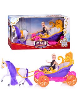 Игровой набор Карета с лошадкой и куклой (352A)