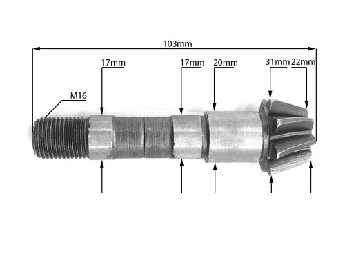 Вал вторичный КПП mini (возд)