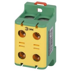 Клемма силовая вводная КСВ ЭРА NO-224-142 двойная KE67.3 16-95 мм2 желтая/зеленая PE