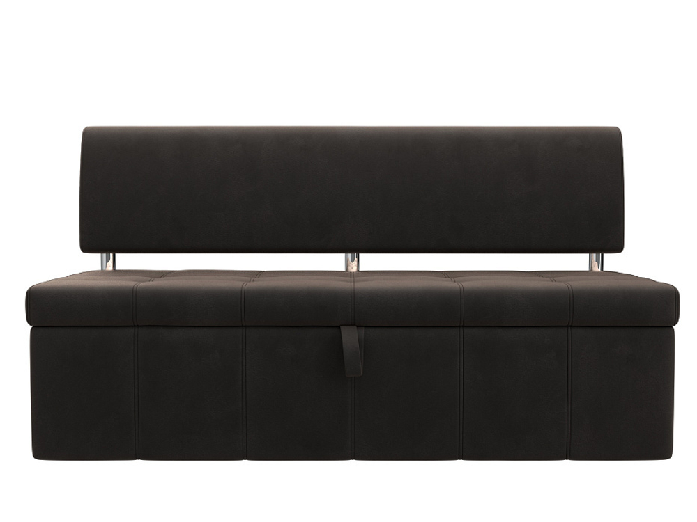 Диван кухонный прямой Стоун, Коричневый, Велюр, 107240