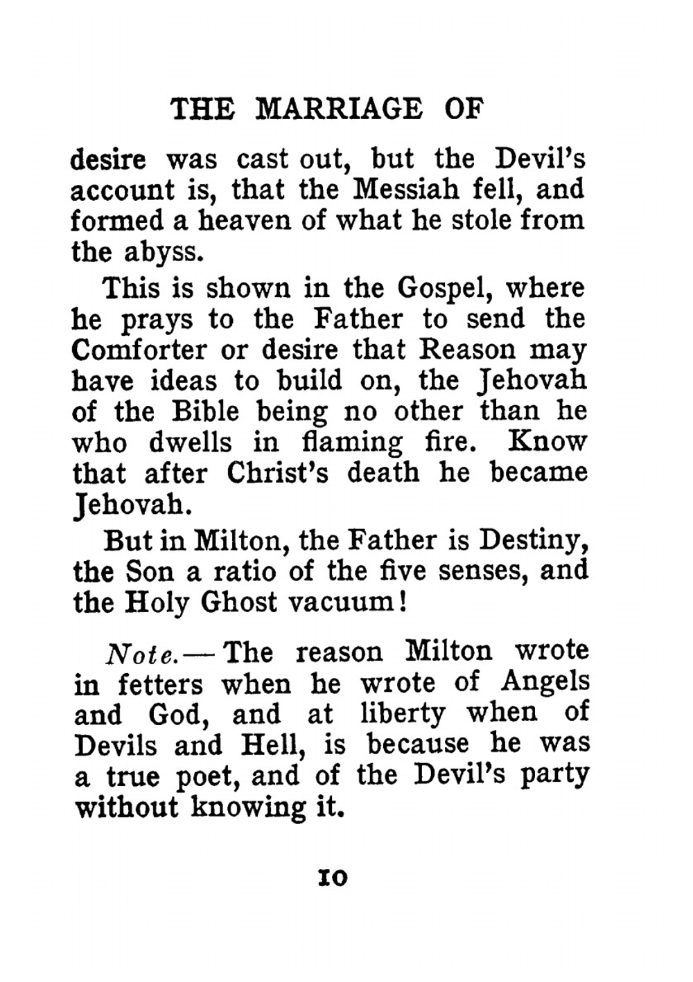 The marriage of heaven and hell | W. Blake