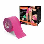 Кинезио тейп/лента для лица и тела, омоложение и восстановление, 5 см х 5 м, розовый, DASWERK, 680004