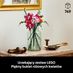 LEGO Icons / Красивый букет розовых цветов/ 10342