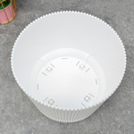 Кашпо Стрип 3,9л d20см с подставкой, белый