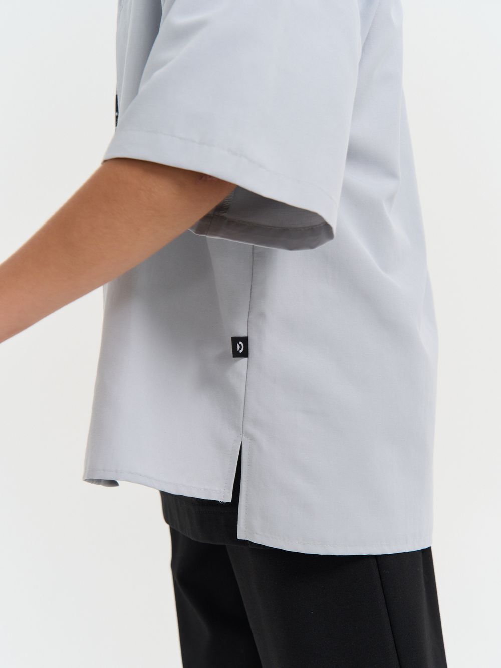 Рубашка оверсайз с коротким рукавом "Серая" 7+